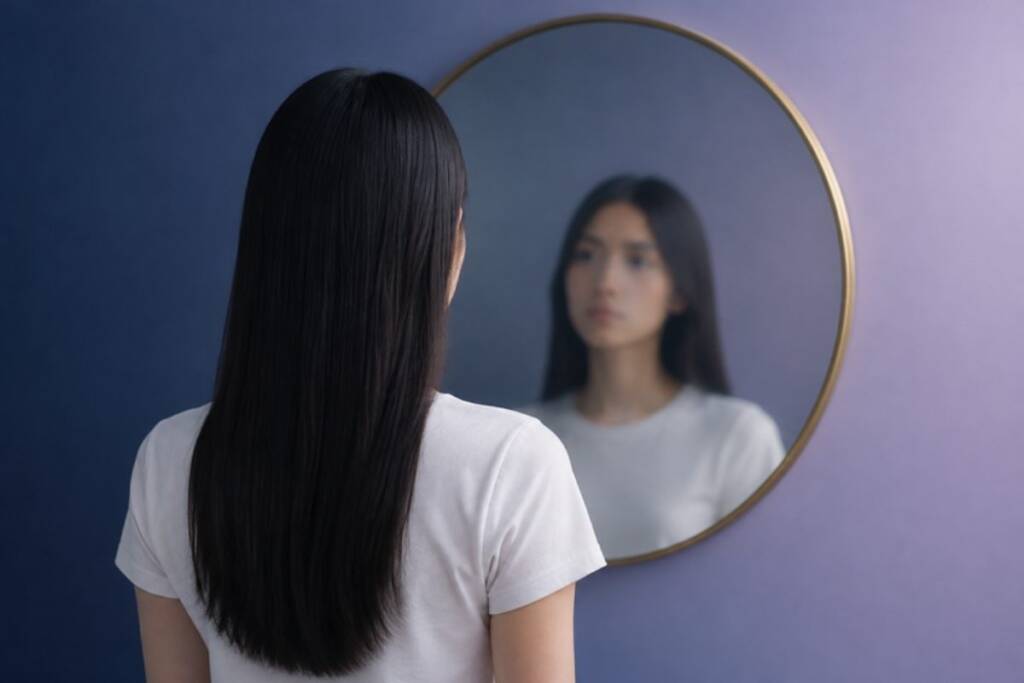 Silhouette femminile, asimmetrie mammarie